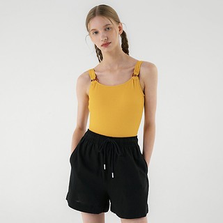  BASIC LINEN SHORT PANTS BLACK S